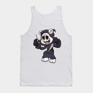 Teddy Bear Ghost Scream With Knife And Phone Tank Top